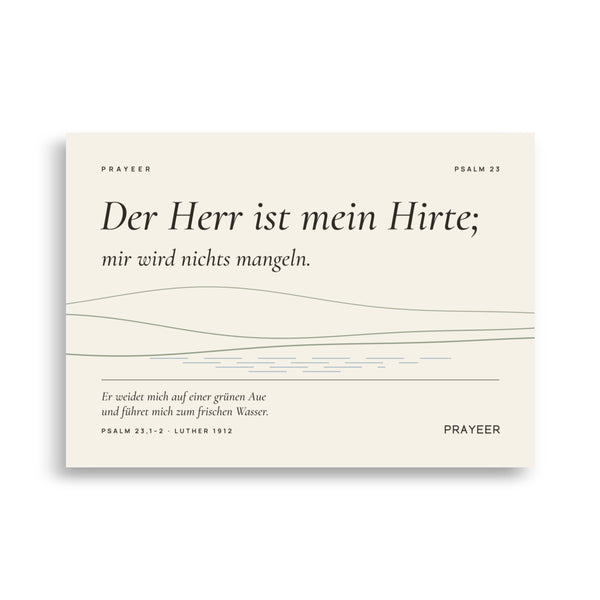 Psalm 23 — Der Herr ist mein Hirte — Poster