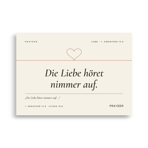 Die Liebe höret nimmer auf — Poster